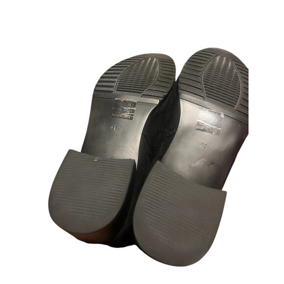 Azura Joulery Tall Shaft Black Sequined Faux Suede Boots Size 41=US 10/10.5 - Picture 7 of 7